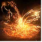 Geschmolzene Explosion