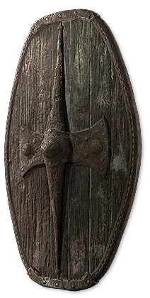 Gesplitterter Turmschild