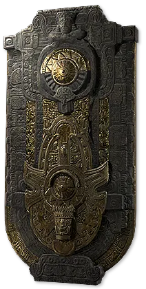 Runengeschmiedeter Stein-Turmschild